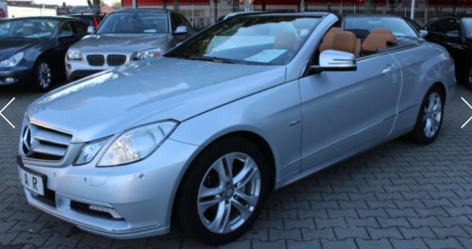 Left hand drive MERCEDES E CLASS E 250 CGI CABRIOLET
